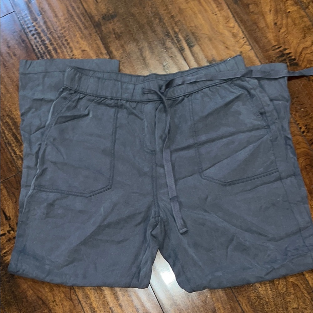 Casual Gray Drawstring Pants